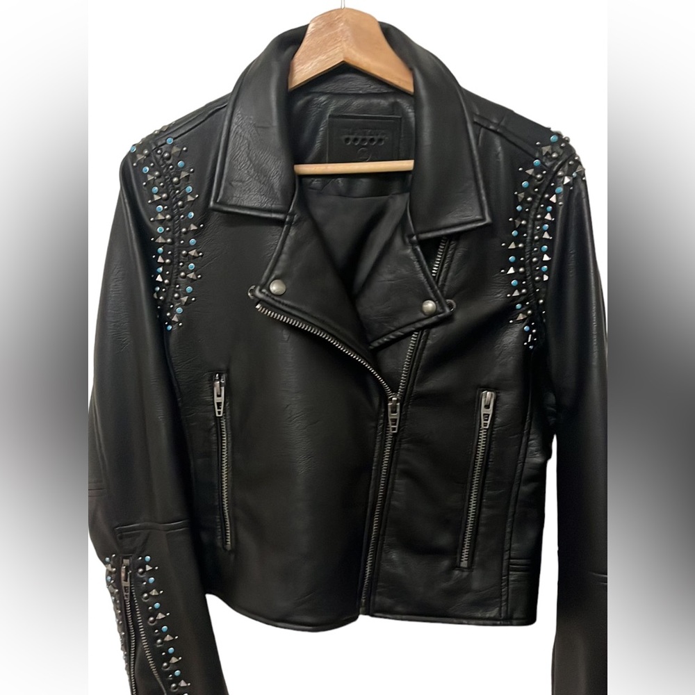 Black leather jacket